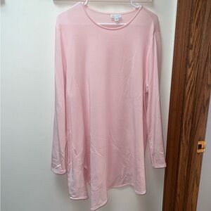 Pure Jill J. Jill Luxe Tencel Pink Long Sleeve Swing Tunic Top XL Soft Stretch